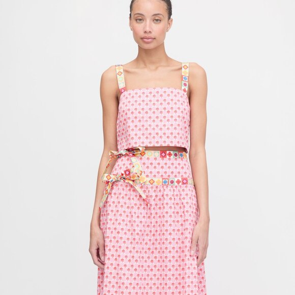 Hill House Home The Faris Skirt - Pink Cala Check Size SPink Cala Check / S - Picture 3 of 3